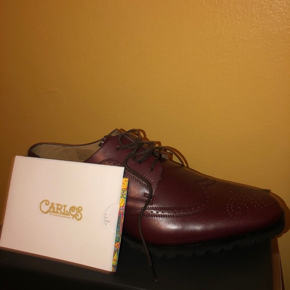 Burgundy Wingtip Dress Shoes Size 11.5 - Picture 3 of 4